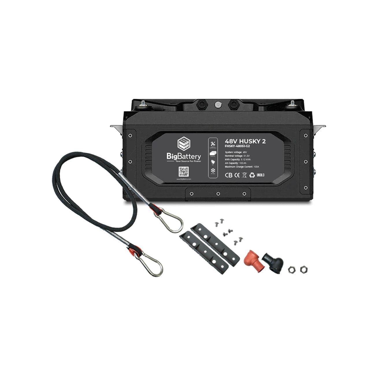 Signature Solar Solar Batteries BigBattery | 48V HUSKY 2 | LiFePO4 Lithium Battery 5.12kWh | For RVs, Camper Vans & Commercial Vehicles