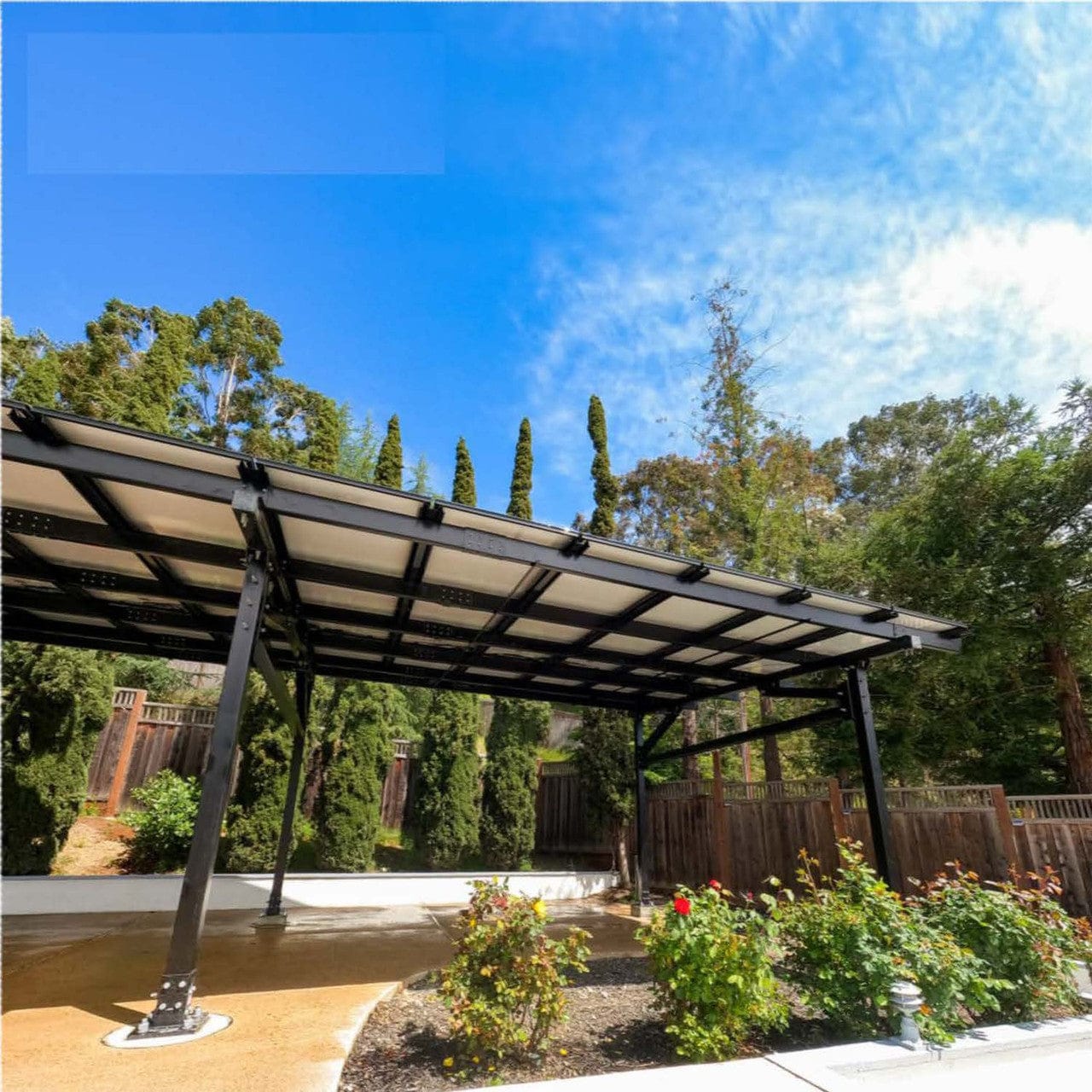 Signature Solar Solar Panels Chiko Maximo 185 Steel Solar Carport/Gazebo | 2-Car