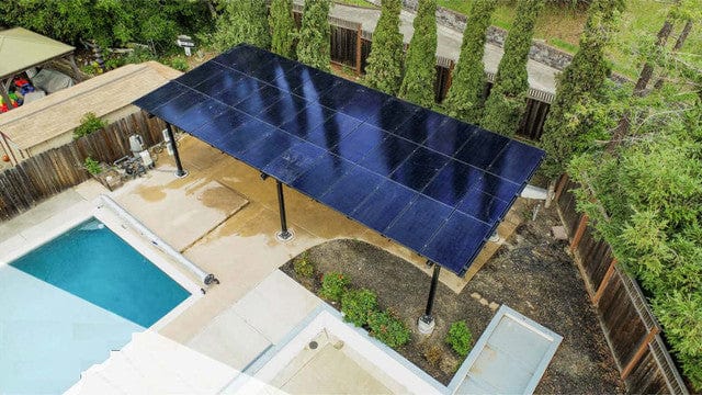 Signature Solar Solar Panels Chiko Maximo 185 Steel Solar Carport/Gazebo | 2-Car