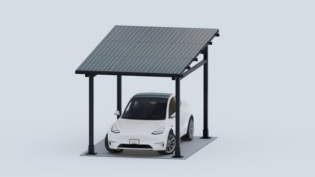 Signature Solar Solar Panels Chiko USA Premier Residential Steel Carport | Black | Solar Pergola | Solar Gazebo