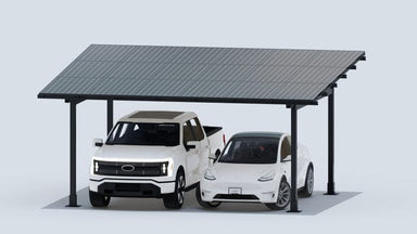 Signature Solar Solar Panels Chiko USA Premier Residential Steel Carport | Black | Solar Pergola | Solar Gazebo