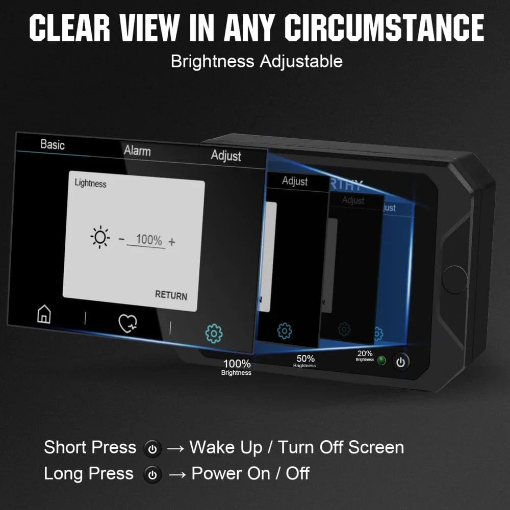 Signature Solar Chargers Eco-Worthy 200A 3.5" Touchable Display Battery Monitor AGM/LiFePO4