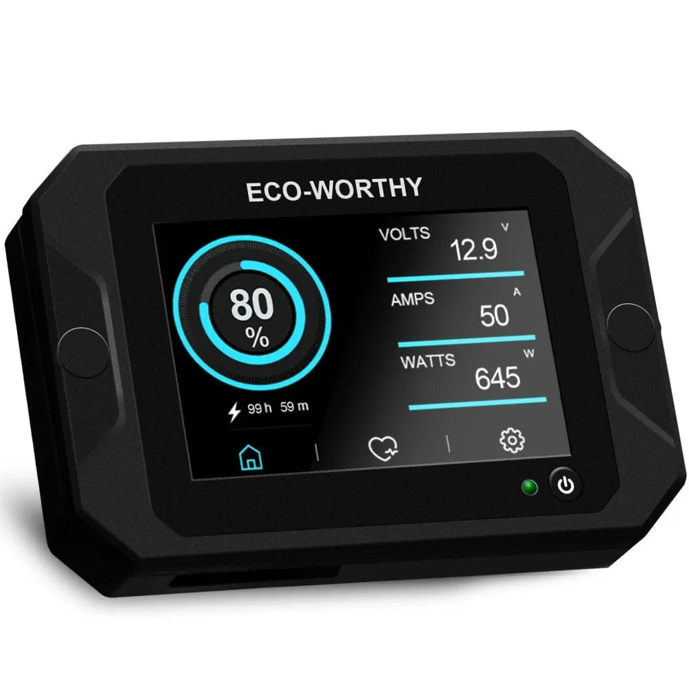 Signature Solar Chargers Eco-Worthy 200A 3.5" Touchable Display Battery Monitor AGM/LiFePO4