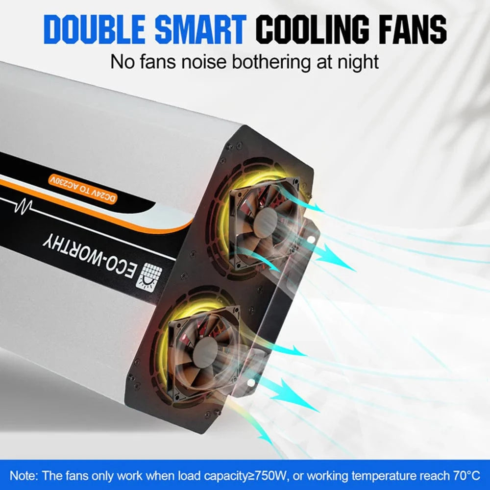 Signature Solar Solar Charge Controllers and Inverters Eco-Worthy 3000W Off Grid Pure Sine Wave Inverter 24V to 110V