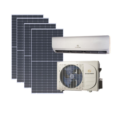 Signature Solar Hybrid Solar Mini-Split Kit EG4 Hybrid Solar Mini-Split Kit | Energy Star Certified Air Conditioner Heat Pump AC/DC | 12000 BTU | SEER2 22 | + 1800 Watts of Solar PV [KIT-E0011]