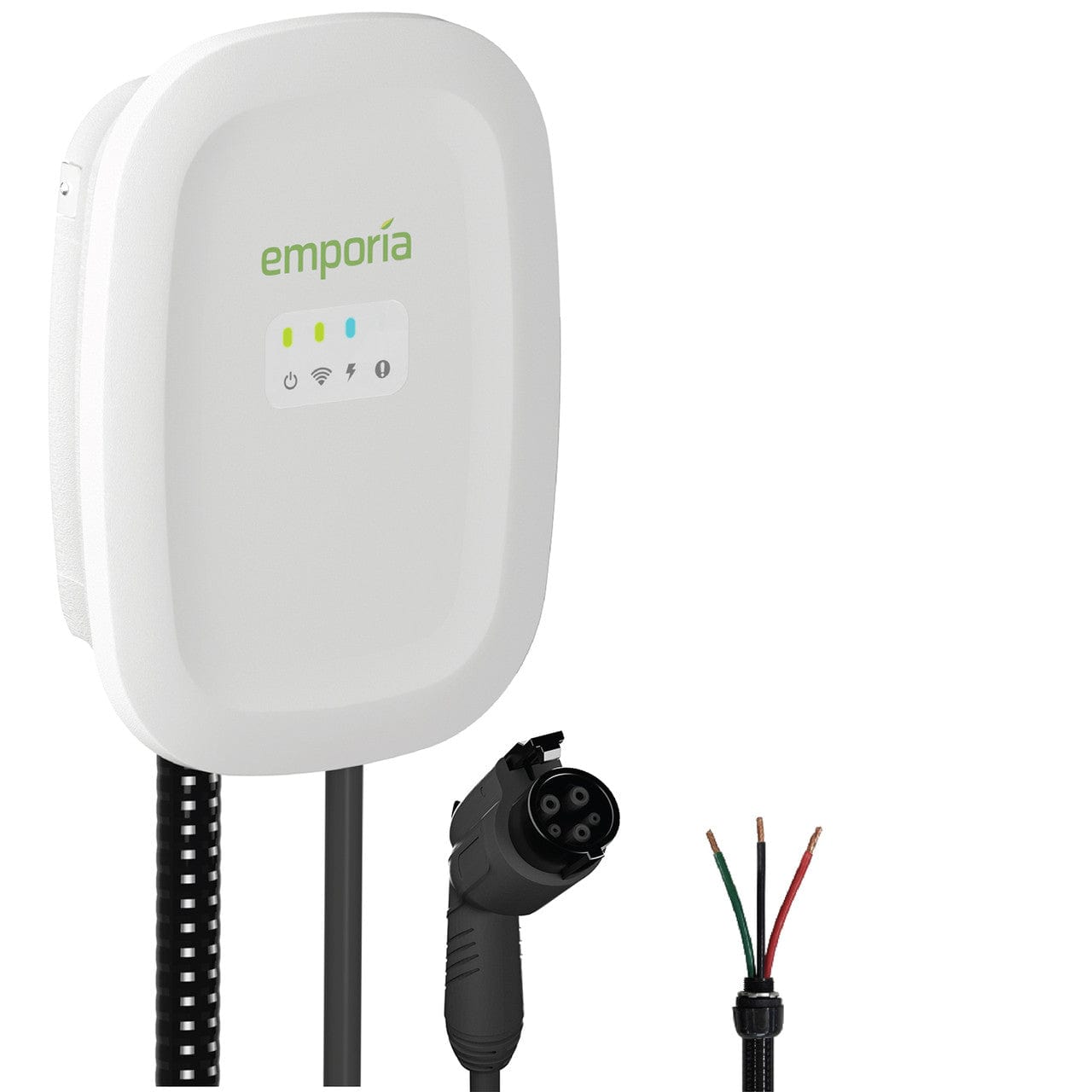 Signature Solar Chargers Emporia EV Charger | White | Hardwire | J1772