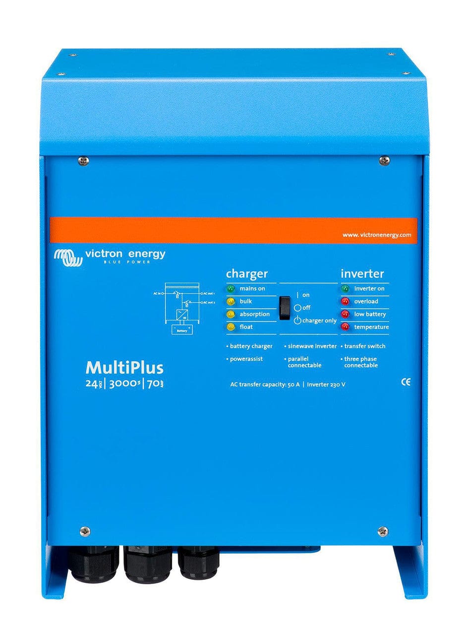 Signature Solar Solar Inverters Victron Energy Multiplus 24/3000 | 24V Input | 3000VA Output 120V VE.Bus | 70A Charger | Transfer Switch | UL 1741