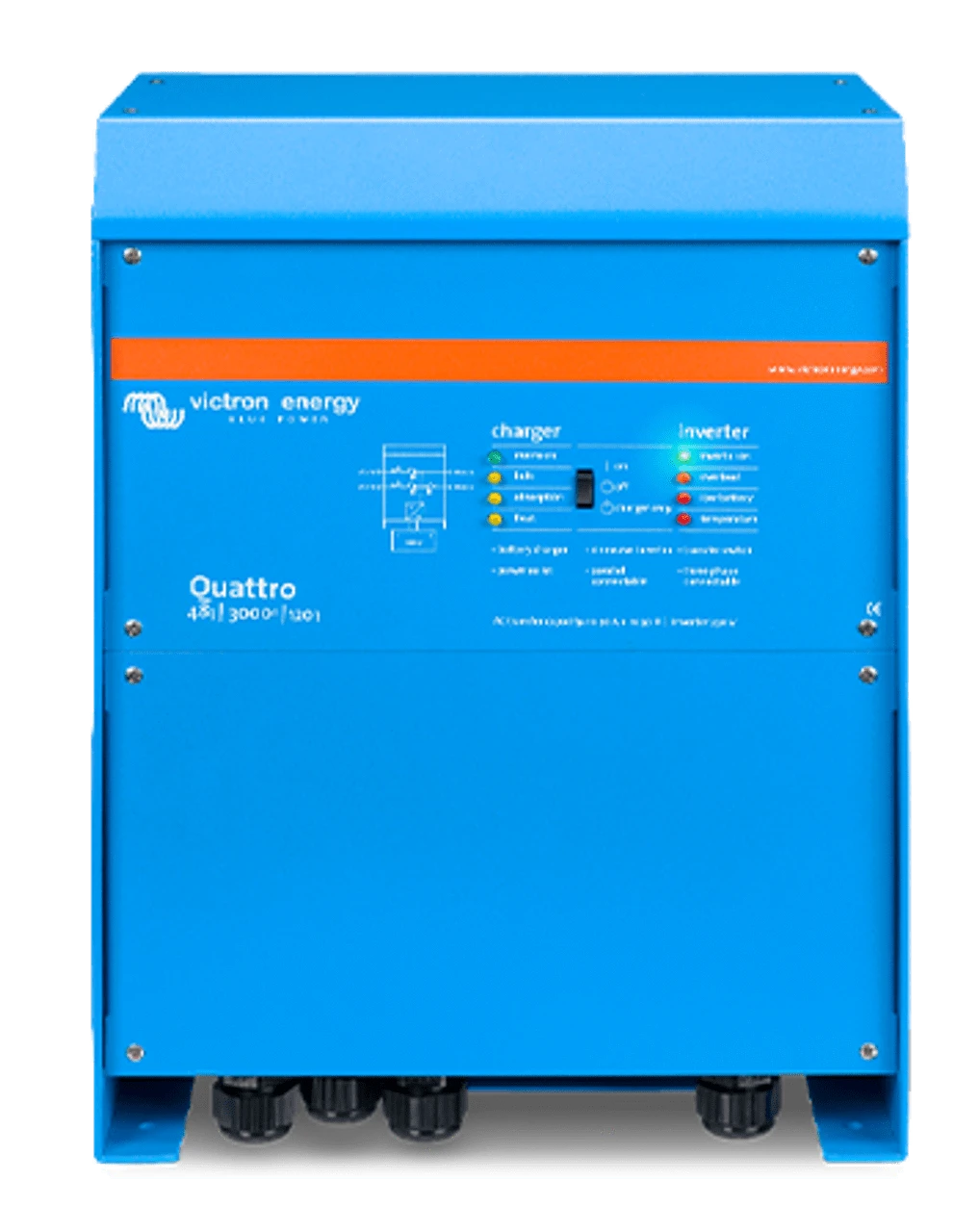 Signature Solar Solar Inverters Victron Quattro 48/3000 | 48V Input | 3000W Output 120V | 35A Charger | Transfer Switch