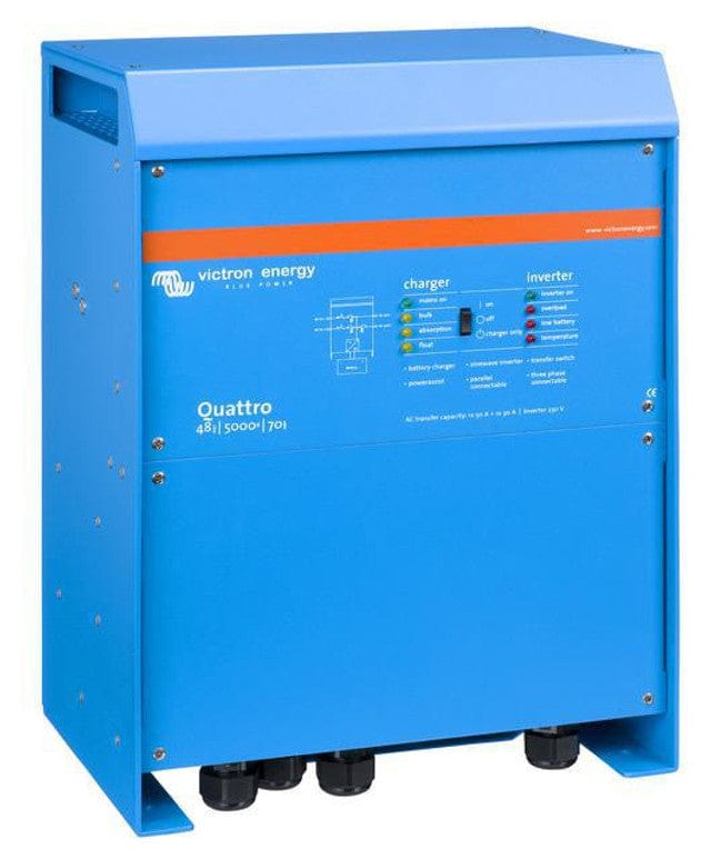 Signature Solar Solar Inverters Victron Quattro 48/5000 | 48V Input | 5000VA Output 120V | 70A Charger | Transfer Switch