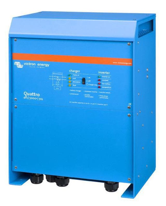 Signature Solar Solar Inverters Victron Quattro 48/5000 | 48V Input | 5000VA Output 120V | 70A Charger | Transfer Switch