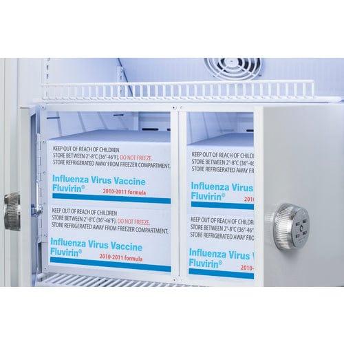 Summit Refrigerators Accucold 15 Cu.Ft. Upright Vaccine Refrigerator with Interior Lockers ARG15PVLOCKER