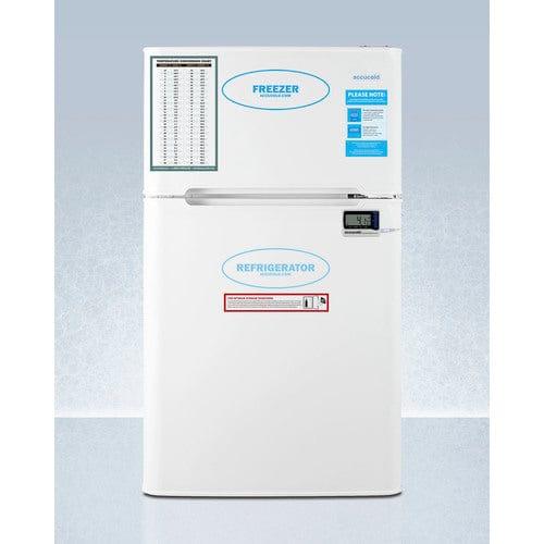 Summit Refrigerators Accucold 19&quot; Wide General Purpose Refrigerator-Freezer, ADA Height AGP34RFADA