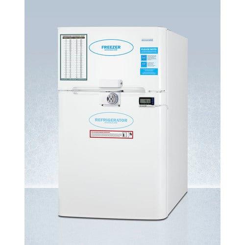 Summit Refrigerators Accucold 19" Wide General Purpose Refrigerator-Freezer, ADA Height AGP34RFLCALADA