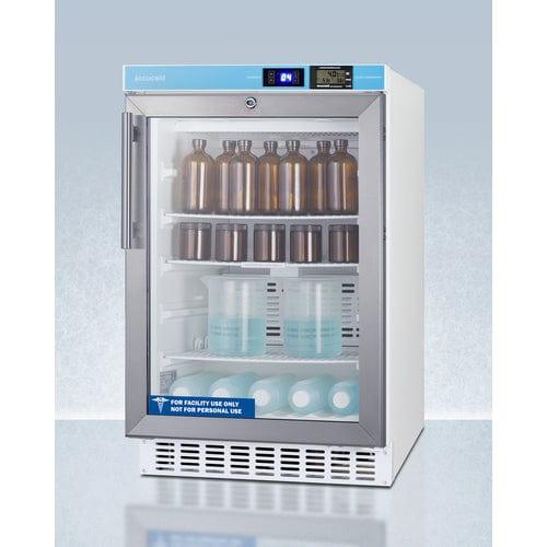 Summit Refrigerators Accucold 20" Wide Built-In Pharmacy All-Refrigerator, ADA Compliant ACR46GLCAL