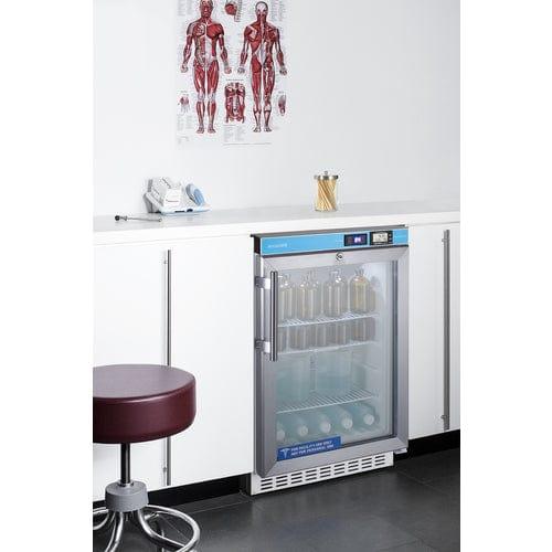 Summit Refrigerators Accucold 20" Wide Built-In Pharmacy All-Refrigerator, ADA Compliant ACR46GLCAL