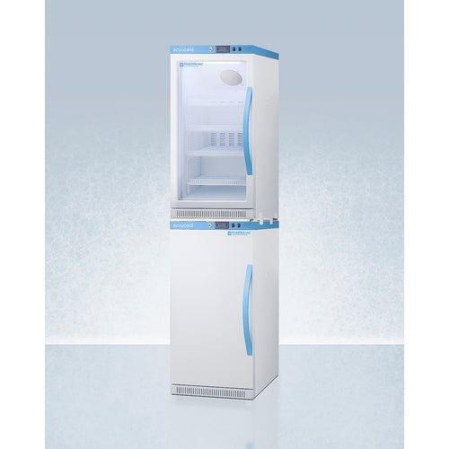 Summit Refrigerators Accucold 20&quot; Wide Performance Series All-Refrigerator/All-Freezer Combination ARG31PVBIADA-AFZ2PVBIADASTACKLHD