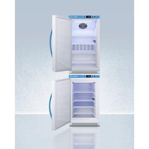 Summit Refrigerators Accucold 20&quot; Wide Performance Series All-Refrigerator/All-Freezer Combination ARS32PVBIADA-AFZ2PVBIADASTACKLHD