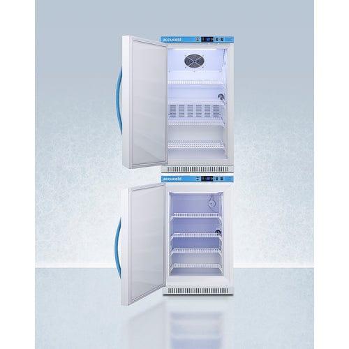 Summit Refrigerators Accucold 20" Wide Performance Series All-Refrigerator/All-Freezer Combination ARS32PVBIADA-AFZ2PVBIADASTACKLHD