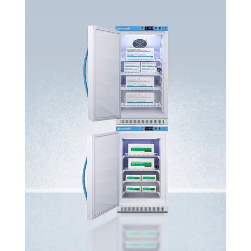 Summit Refrigerators Accucold 20" Wide Performance Series All-Refrigerator/All-Freezer Combination ARS32PVBIADA-AFZ2PVBIADASTACKLHD