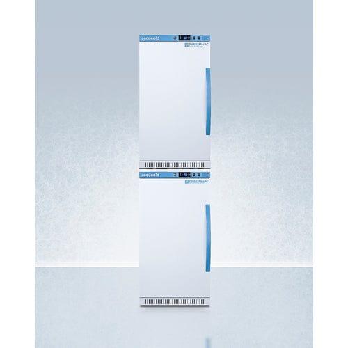 Summit Refrigerators Accucold 20&quot; Wide Performance Series All-Refrigerator/All-Freezer Combination ARS32PVBIADA-AFZ2PVBIADASTACKLHD