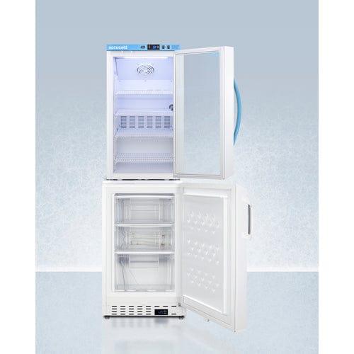Summit Refrigerators Accucold 20" Wide Vaccine Refrigerator/Freezer Combination ARG3PV-ADA305AFSTACK