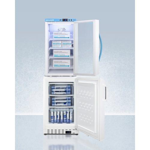 Summit Refrigerators Accucold 20" Wide Vaccine Refrigerator/Freezer Combination ARG3PV-ADA305AFSTACK