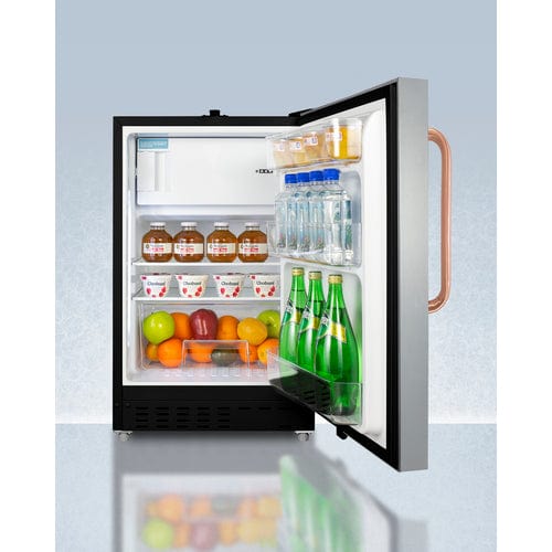 Summit Refrigerators Accucold 21&quot; Wide Built-in Refrigerator-Freezer, ADA Compliant ADA302BRFZSSTBC