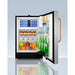 Summit Refrigerators Accucold 21" Wide Built-in Refrigerator-Freezer, ADA Compliant ADA302BRFZSSTBC
