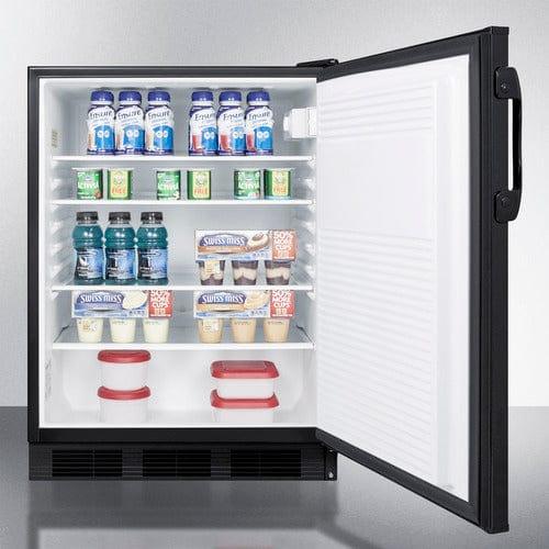 Summit Refrigerators Accucold 24&quot; Wide All-Refrigerator, ADA Compliant AL752BK