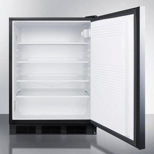 Summit Refrigerators Accucold 24&quot; Wide All-Refrigerator, ADA Compliant AL752BKSSHH