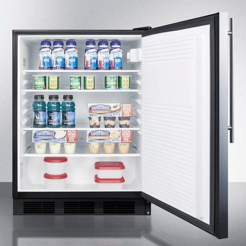 Summit Refrigerators Accucold 24&quot; Wide All-Refrigerator, ADA Compliant AL752BKSSHV