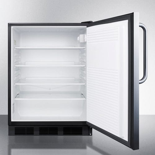 Summit Refrigerators Accucold 24&quot; Wide All-Refrigerator, ADA Compliant AL752BKSSTB