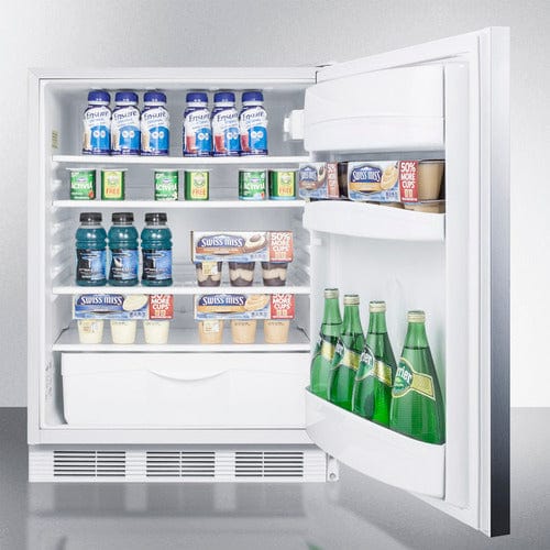 Summit Refrigerators Accucold 24&quot; Wide All-Refrigerator, ADA Compliant FF6LW7SSHHADA