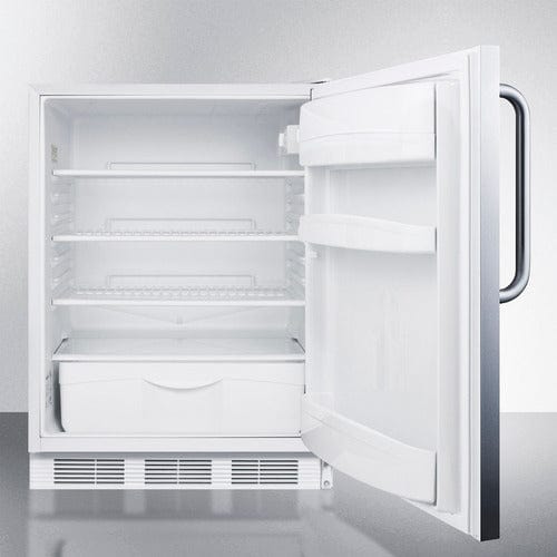 Summit Refrigerators Accucold 24&quot; Wide All-Refrigerator, ADA Compliant FF6LW7SSTBADA