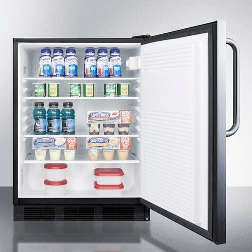 Summit Refrigerators Accucold 24&quot; Wide All-Refrigerator, ADA Compliant FF7BKCSSADA