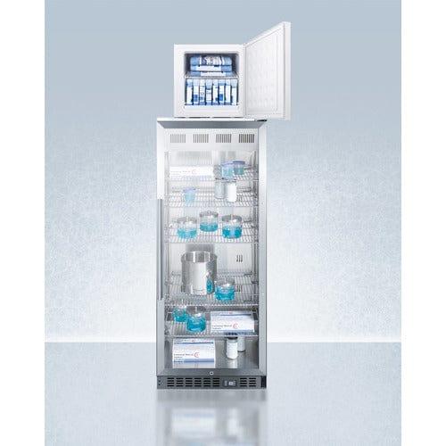 Summit Refrigerators Accucold 24&quot; Wide All-Refrigerator/All-Freezer Combination ACR1151-FS24LSTACKPRO