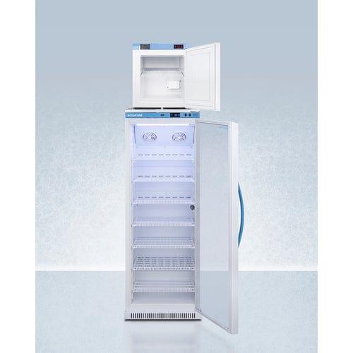 Summit Refrigerators Accucold 24" Wide All-Refrigerator/All-Freezer Combination ARG12PV-FS24LSTACKMED2