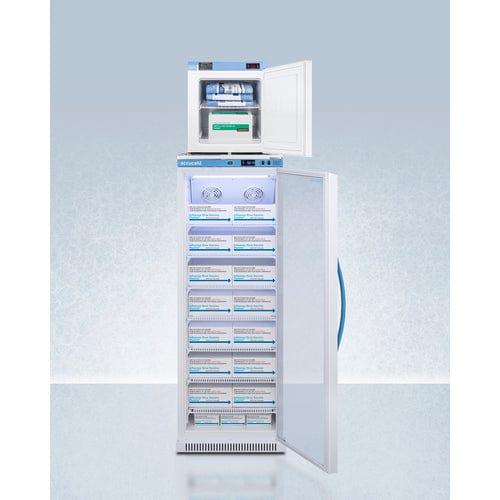 Summit Refrigerators Accucold 24" Wide All-Refrigerator/All-Freezer Combination ARG12PV-FS24LSTACKMED2