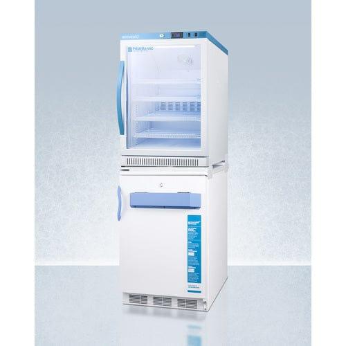 Summit Refrigerators Accucold 24&quot; Wide All-Refrigerator/All-Freezer Combination ARG6PV-VT65MLSTACKMED2