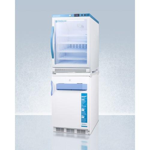 Summit Refrigerators Accucold 24" Wide All-Refrigerator/All-Freezer Combination ARG6PV-VT65MLSTACKMED2