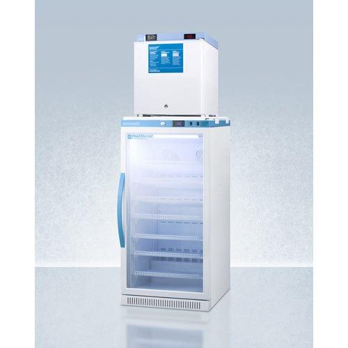 Summit Refrigerators Accucold 24" Wide All-Refrigerator/All-Freezer Combination ARG8PV-FS24LSTACKMED2