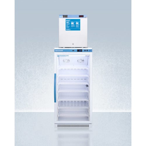 Summit Refrigerators Accucold 24" Wide All-Refrigerator/All-Freezer Combination ARG8PV-FS24LSTACKMED2