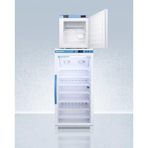 Summit Refrigerators Accucold 24" Wide All-Refrigerator/All-Freezer Combination ARG8PV-FS24LSTACKMED2
