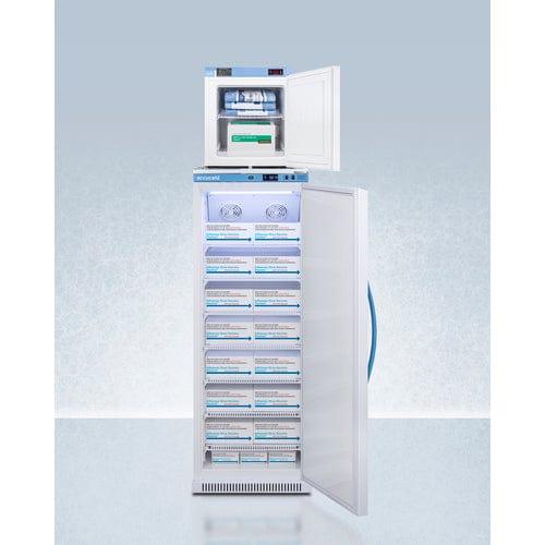 Summit Refrigerators Accucold 24" Wide All-Refrigerator/All-Freezer Combination ARS12PV-FS24LSTACKMED2