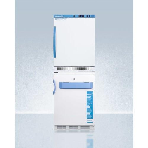 Summit Refrigerators Accucold 24&quot; Wide All-Refrigerator/All-Freezer Combination ARS6PV-VT65MLSTACKMED2