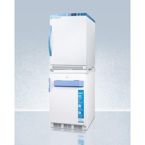 Summit Refrigerators Accucold 24&quot; Wide All-Refrigerator/All-Freezer Combination ARS6PV-VT65MLSTACKMED2