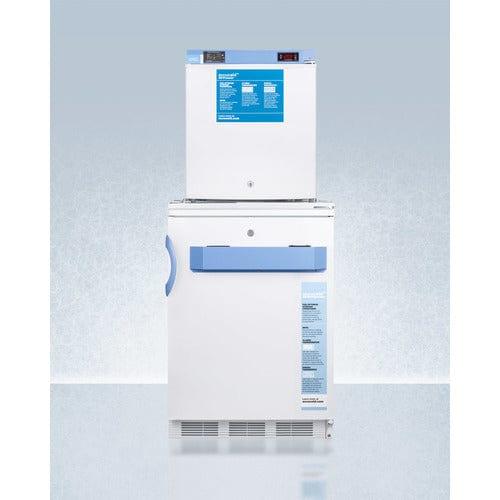 Summit Refrigerators Accucold 24&quot; Wide All-Refrigerator/All-Freezer Combination FF7LW-FS24LSTACKMED2