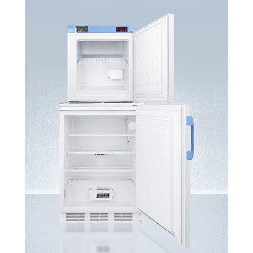 Summit Refrigerators Accucold 24" Wide All-Refrigerator/All-Freezer Combination FF7LW-FS24LSTACKMED2