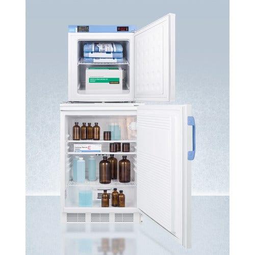 Summit Refrigerators Accucold 24&quot; Wide All-Refrigerator/All-Freezer Combination FF7LW-FS24LSTACKMED2