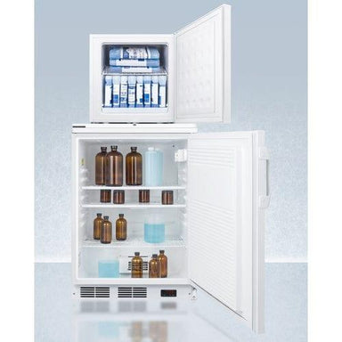 Summit Refrigerators Accucold 24" Wide All-Refrigerator/All-Freezer Combination FF7LW-FS24LSTACKPRO
